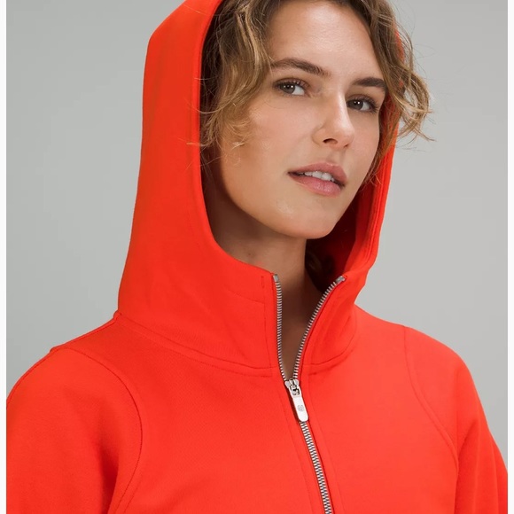 🎁LULULEMON COTTON FRENCH TERRY ZIP HOODIE/JACKET-AUTUMN RED-10/12 - Picture 9 of 16